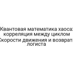 Квантовая математика хаоса: корреляция между циклом Скорости движения и возврата логиста